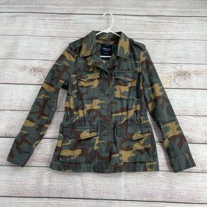 Madewell Outbound Camo Jacket Womens Size S Green Brown Camouflage Army Military